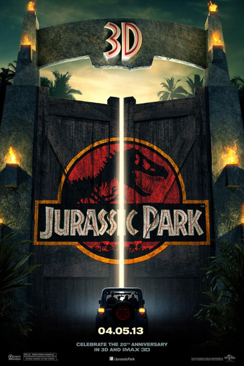 Poster art for "Jurassic Park 3D."