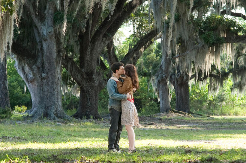 Alden Ehrenreich as Ethan Wate and Alice Englert as Lena Duchannes in "Beautiful Creatures."
