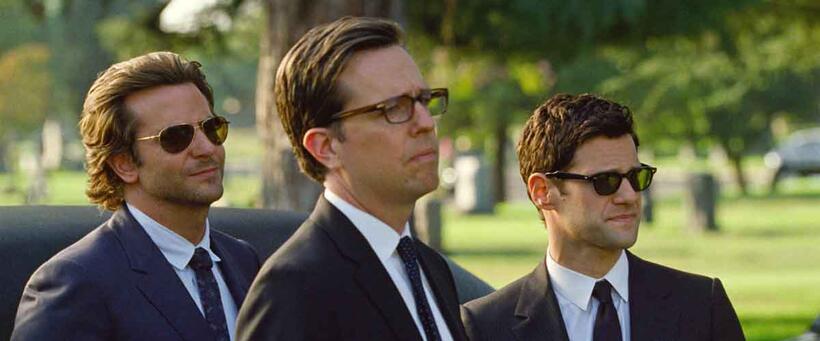 Bradley Cooper as Phil, Ed Helms as Stu and Justin Bartha as Doug in "The Hangover Part III."