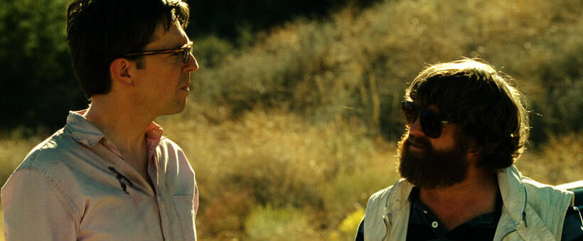 Ed Helms as Stu and Zach Galifianakis as Alan in "The Hangover Part III."
