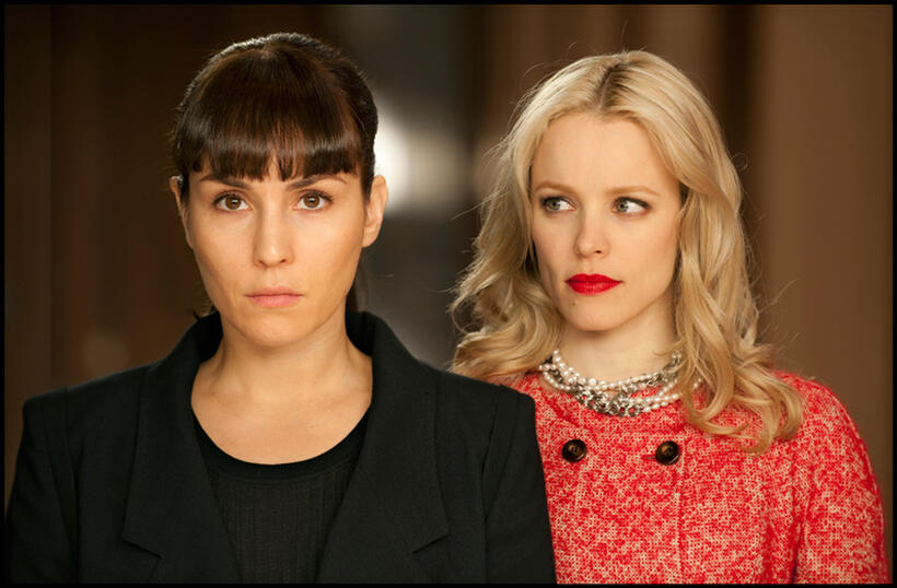 Noomi Rapace as Isabelle and Rachel McAdams as Christine in "Passion."