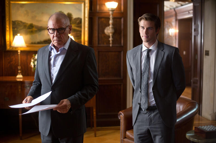 Harrison Ford and Liam Hemsworth in "Paranoia."