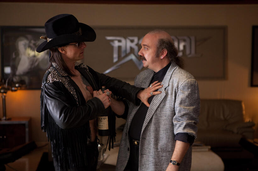 Tom Cruise as Stacee Jaxx and Paul Giamatti as Paul Gill in "Rock Of Ages."