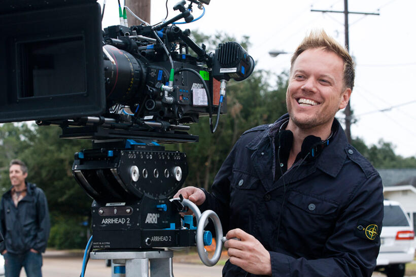 Director Jason Moore on the set of "Pitch Perfect."