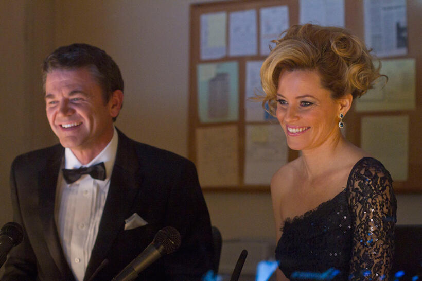 John Michael Higgins and Elizabeth Banks in "Pitch Perfect."