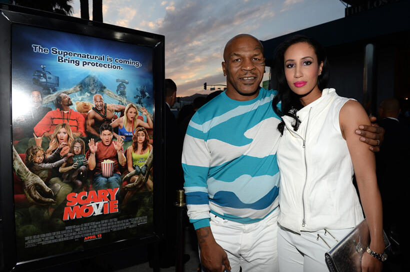 Mike Tyson and Lakiha Spicer at the California premiere of "Scary Movie V."