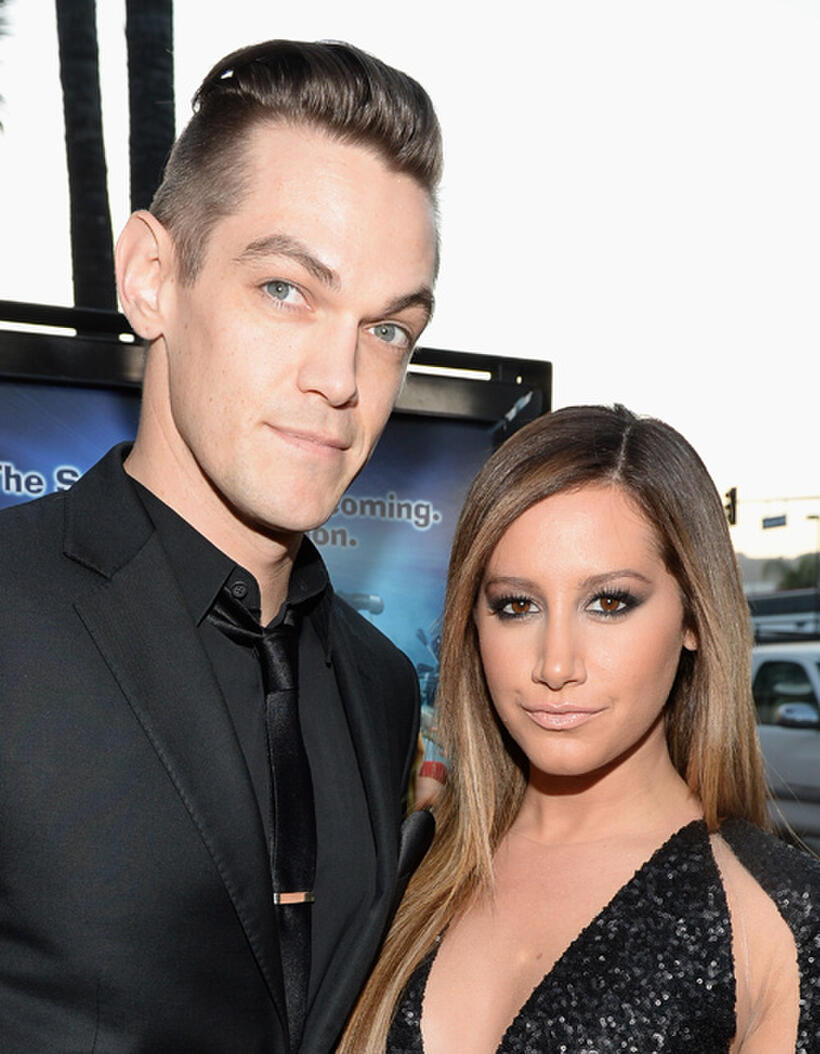 Christopher French and Ashley Tisdale at the California premiere of "Scary Movie V."