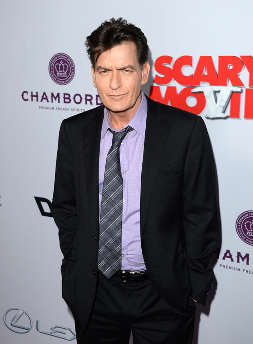 Charlie Sheen at the California premiere of "Scary Movie V."