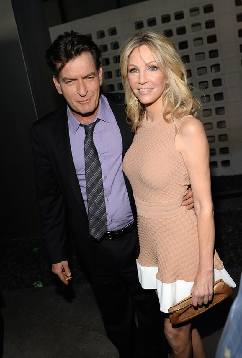 Charlie Sheen and Heather Locklear at the California premiere of "Scary Movie V."