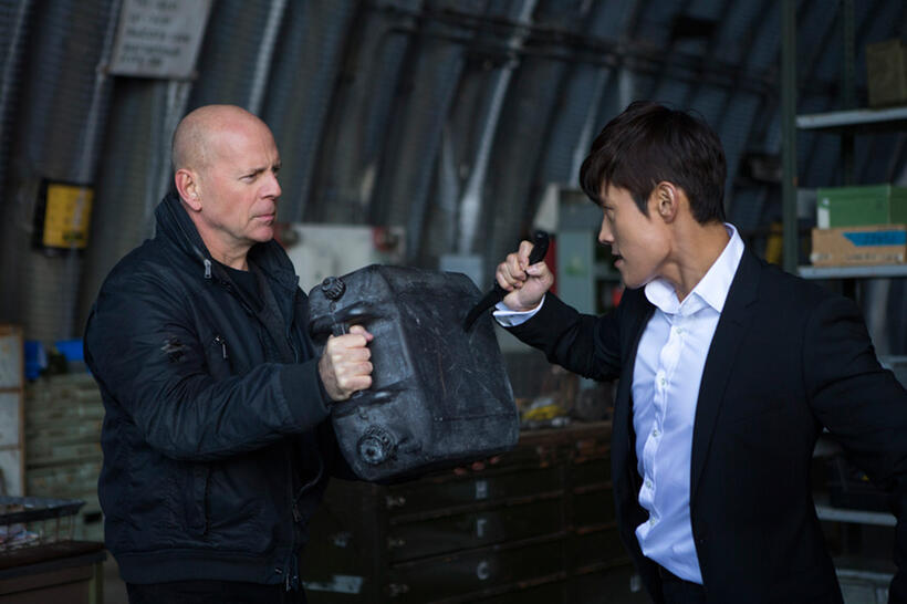 Bruce Willis and Byung Hun Lee in "Red 2."