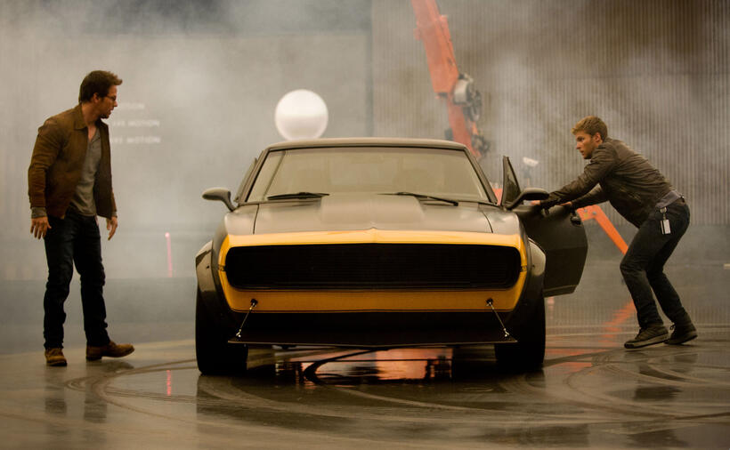 Mark Wahlberg and Jack Reynor in "Transformers: Age of Extinction."
