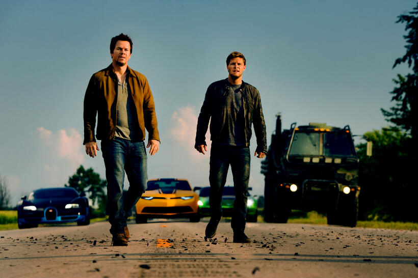 Mark Wahlberg and Jack Reynor in "Transformers: Age of Extinction."