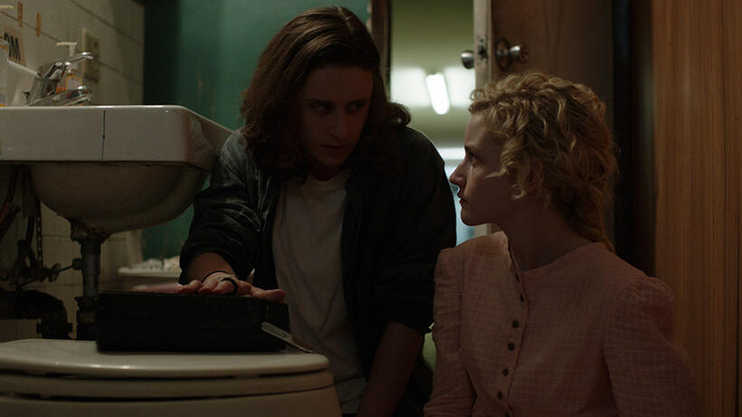 Rory Culkin and Julia Garner in "Electrick Children."
