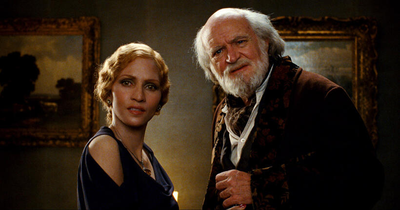 Halle Berry as Jocasta Ayrs and Jim Broadbent as Vyvyan Ayrs in "Cloud Atlas."