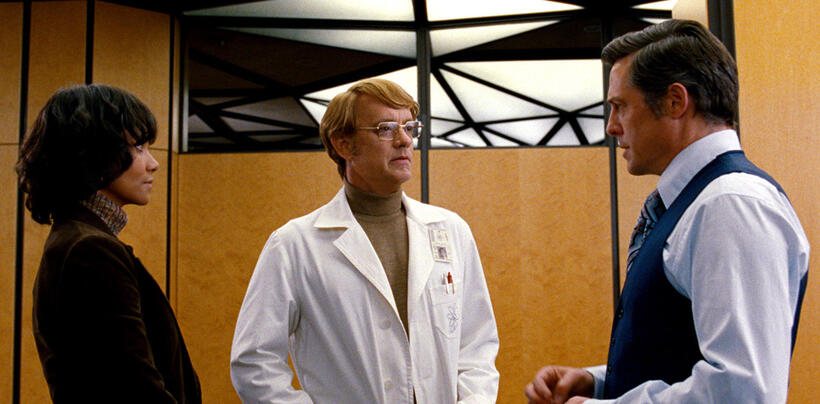 Halle Berry as Luisa Rey, Tom Hanks as Isaac Sachs and Hugh Grant as Lloyd Hooks in "Cloud Atlas."