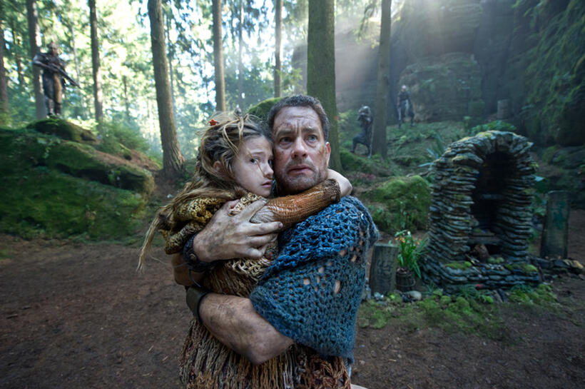 Raeven Lee Hanan as Catkin and Tom Hanks as Zachry in "Cloud Atlas."