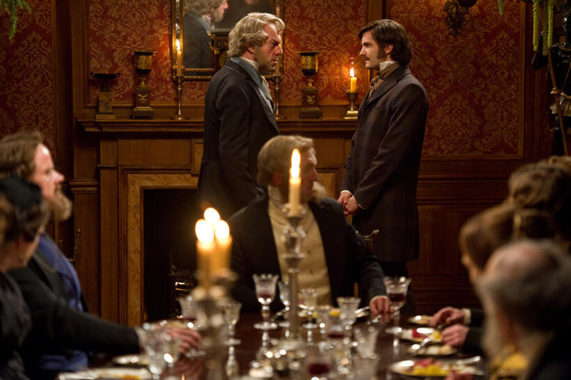 Hugo Weaving as Haskell Moore and Jim Sturgess as Adam Ewing in "Cloud Atlas."