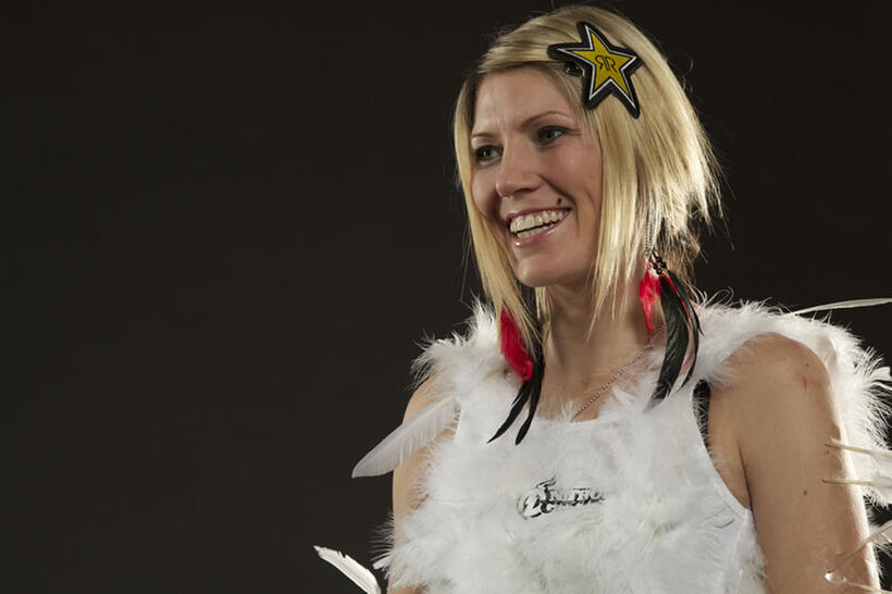 Jolene Van Vugt on the set of "Nitro Circus: The Movie 3D."