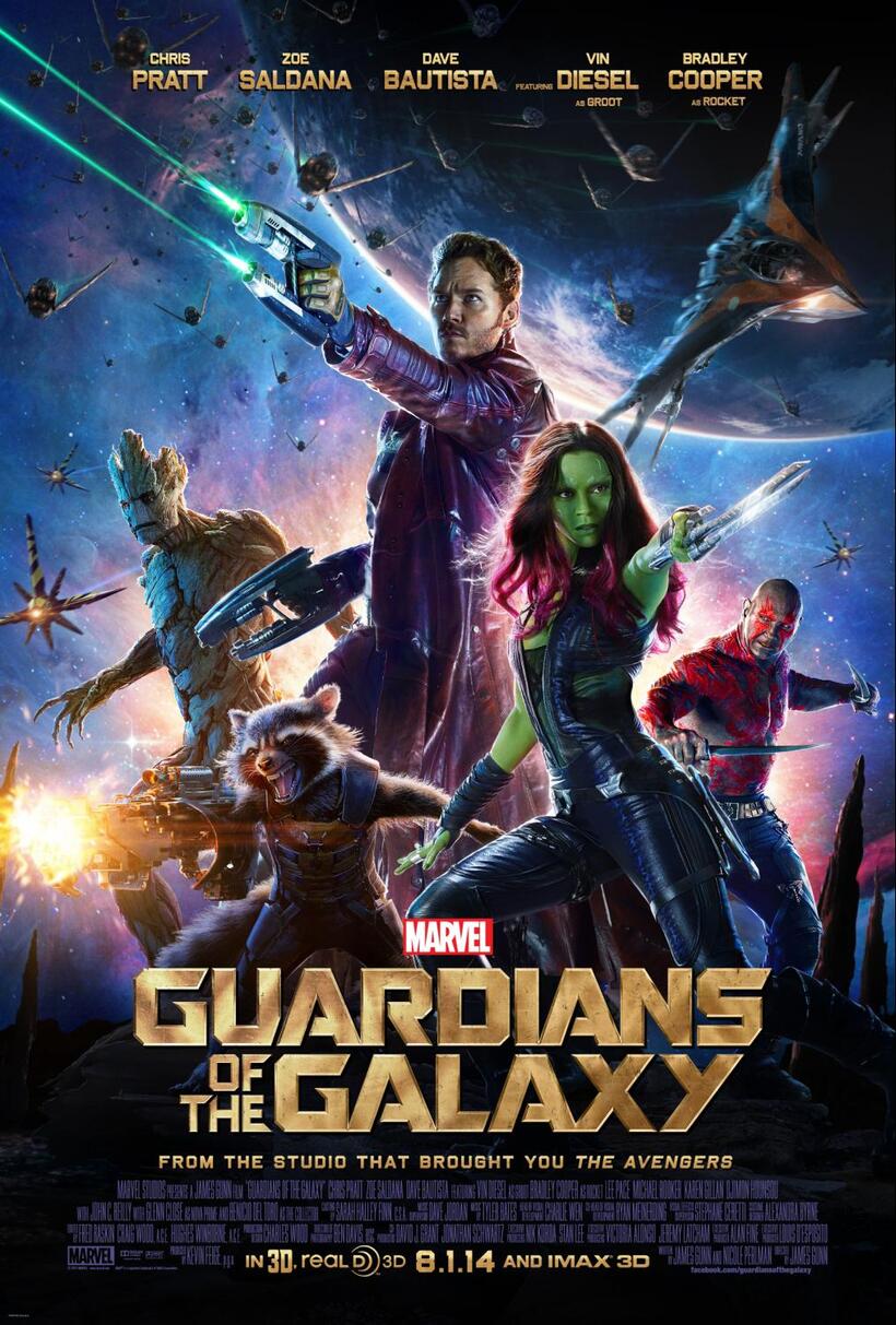 Poster art for "Guardians of the Galaxy."