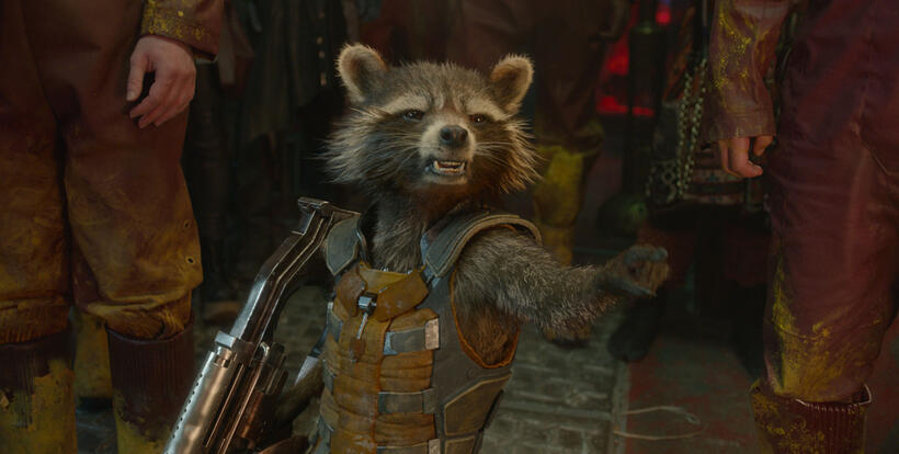 Rocket Racoon voiced by Bradley Cooper in "Guardians of the Galaxy."