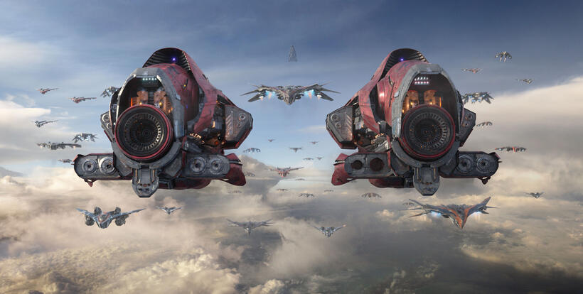 A scene from "Guardians of the Galaxy."