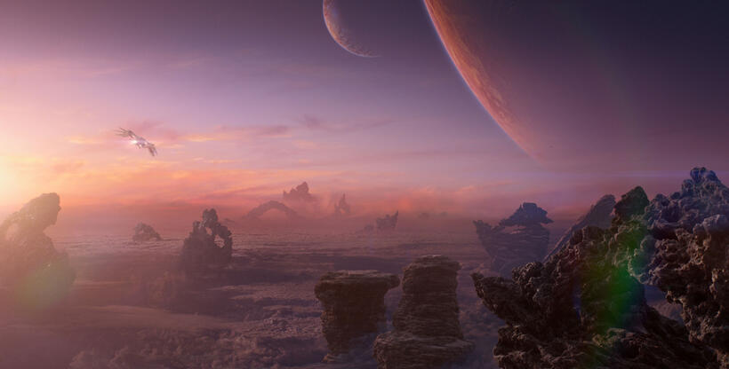 A scene from "Guardians of the Galaxy."