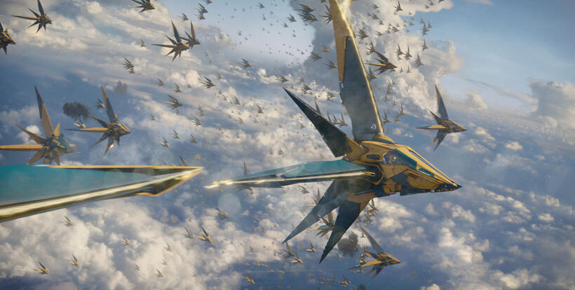 A scene from "Guardians of the Galaxy."