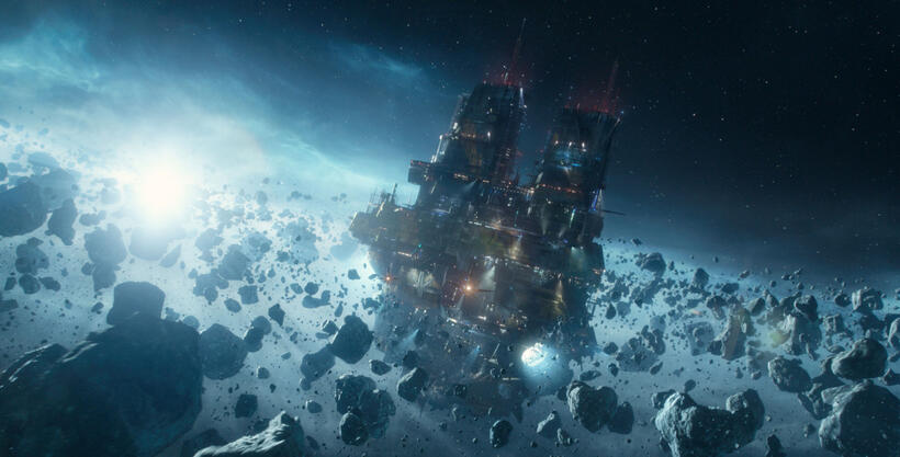 A scene from "Guardians of the Galaxy."