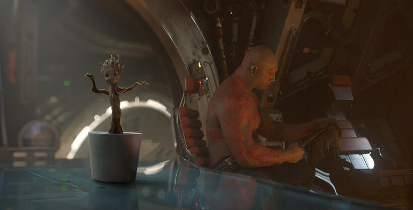 A scene from "Guardians of the Galaxy."