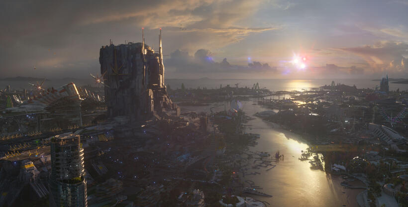 A scene from "Guardians of the Galaxy."