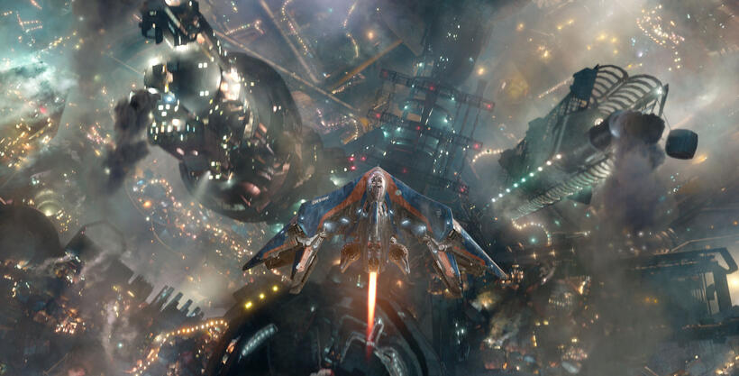 A scene from "Guardians of the Galaxy."
