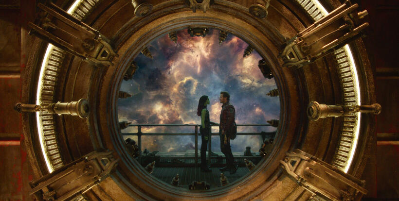 Zoe Saldana and Chris Pratt in "Guardians of the Galaxy."