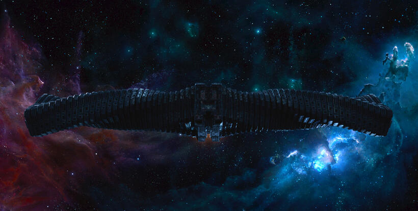 A scene from "Guardians of the Galaxy."