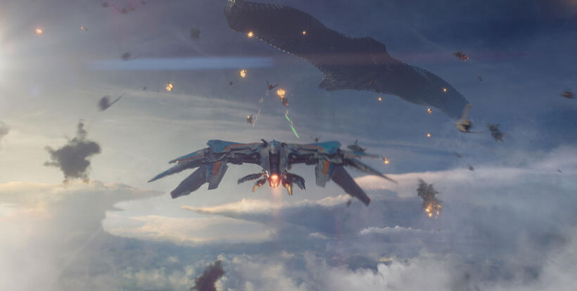 A scene from "Guardians of the Galaxy."