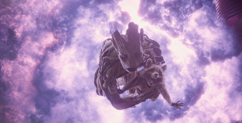 Groot voiced by Vin Diesel and Rocket Racoon voiced by Bradley Cooper in "Guardians of the Galaxy."