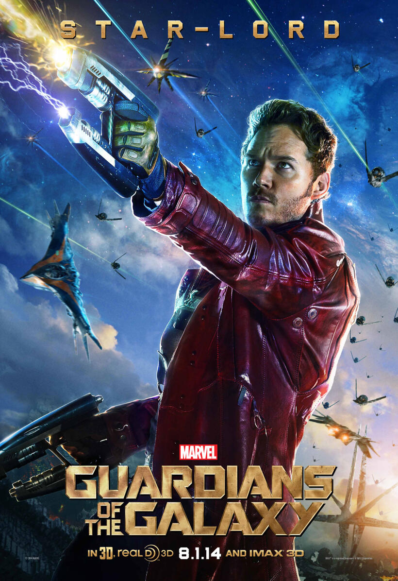 Character poster for "Guardians of the Galaxy."