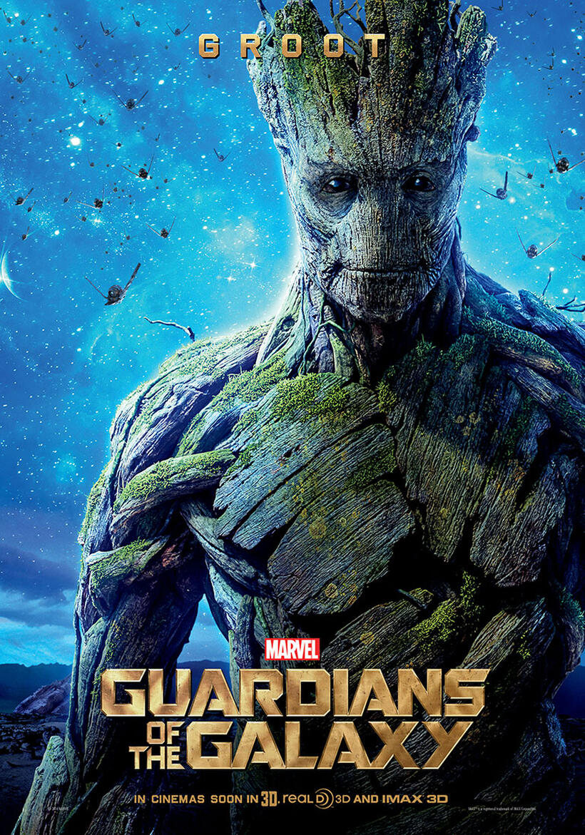 Character poster for "Guardians of the Galaxy."