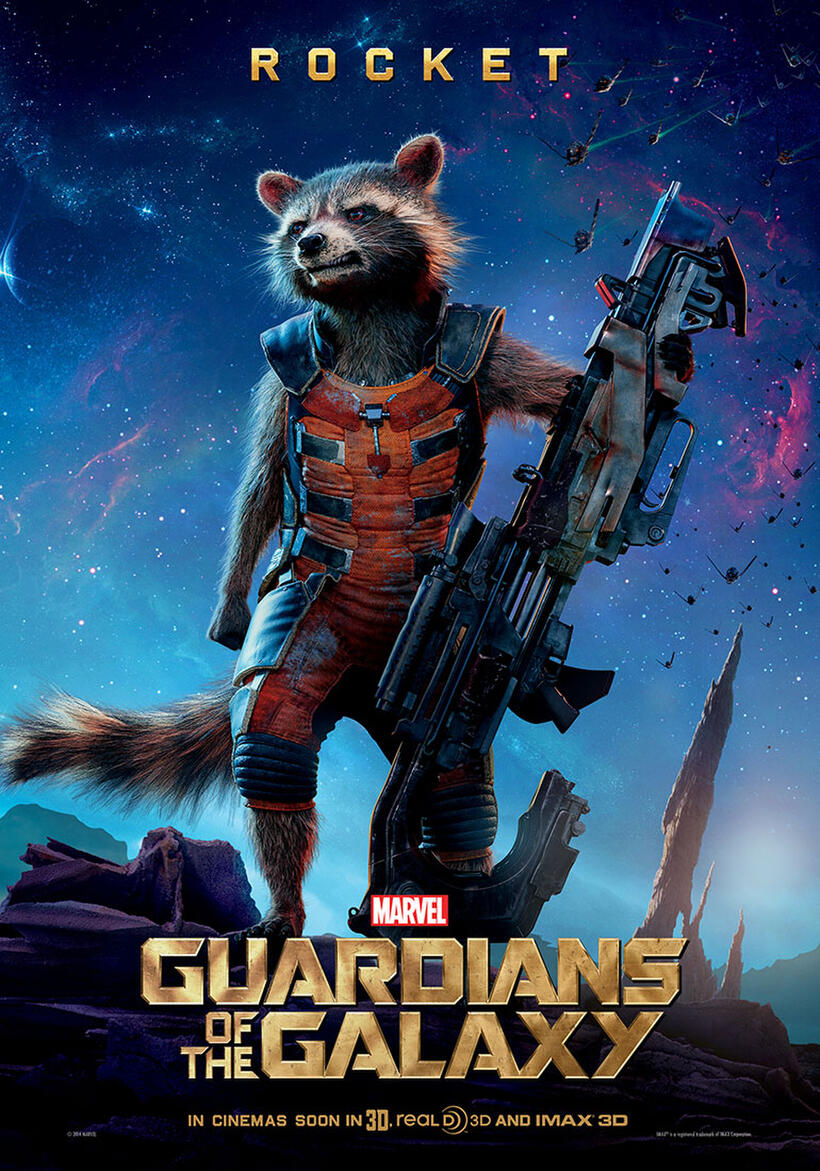 Character poster for "Guardians of the Galaxy."