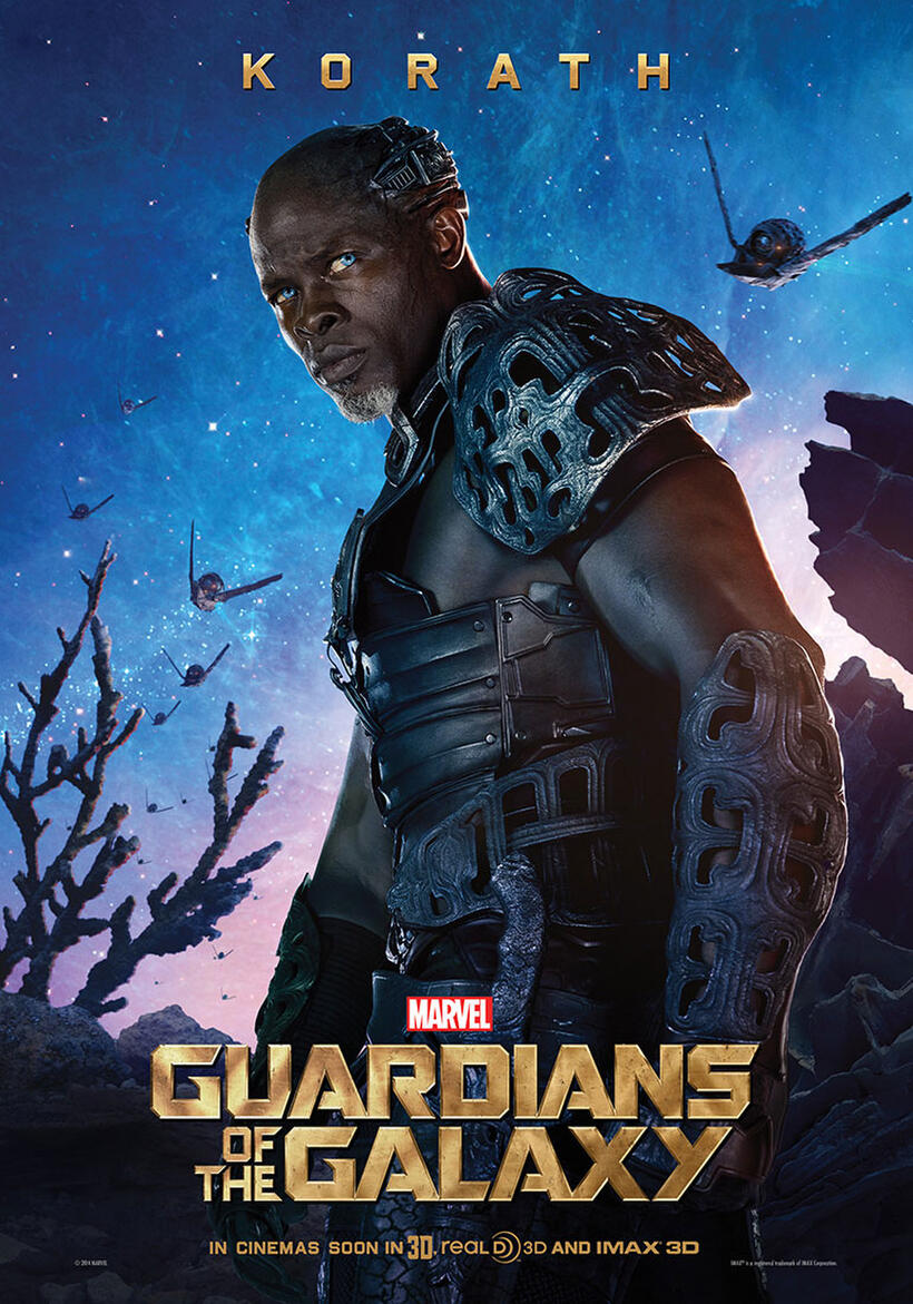 Character poster for "Guardians of the Galaxy."