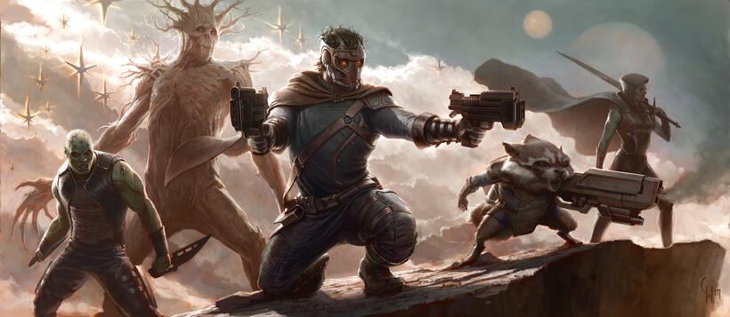 Concept art for "The Guardians of the Galaxy."