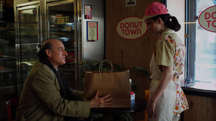 Peter Friedman and Rachel Brosnahan in "Coming Up Roses."