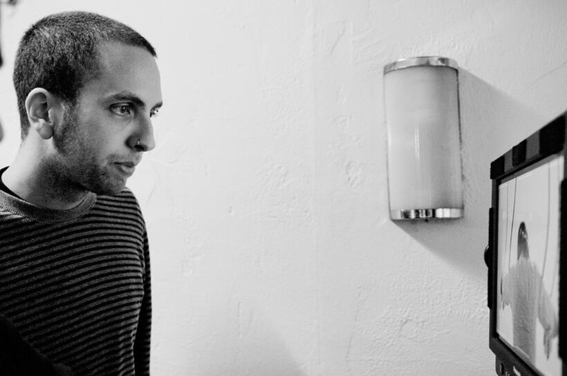 Director Brandon Cronenberg on the set of "Antiviral."
