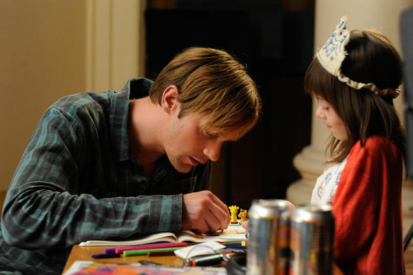 Alexander Skarsgard as Lincoln and Onata Aprile as Maisie in "What Maisie Knew."