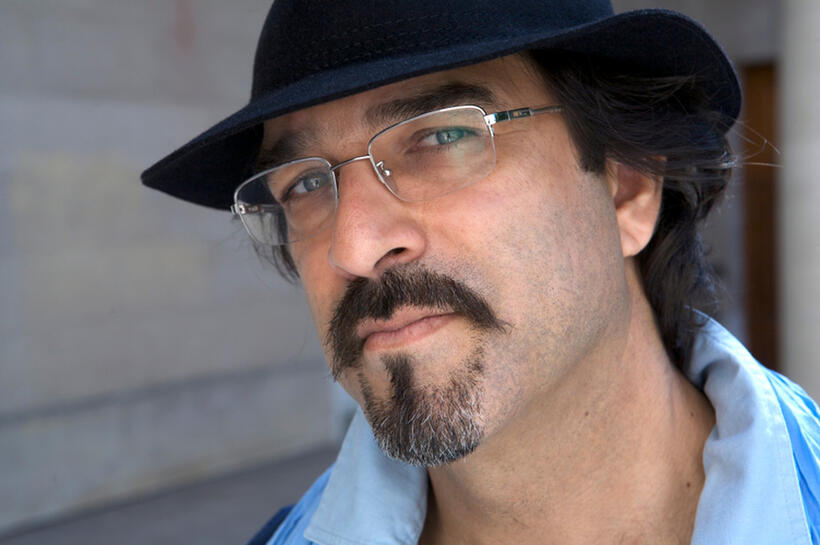 Director Atiq Rahimi on the set of "The Patience Stone."