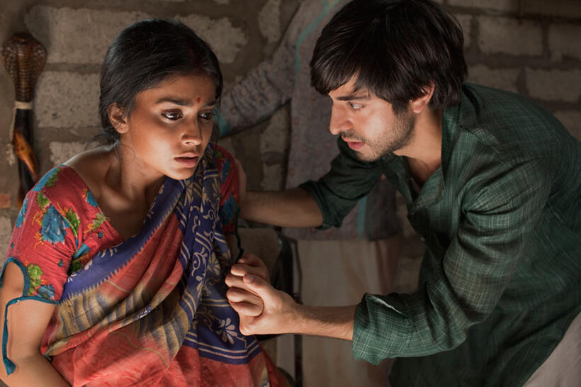 Shriya Saran and Satya Bhabha in "Midnight's Children."