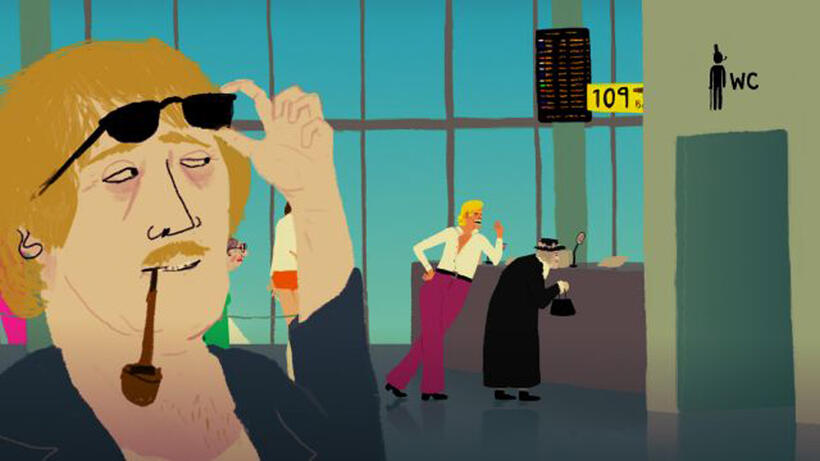 A scene from "A Liar's Autobiography - The Untrue Story of Monty Python's Graham Chapman."