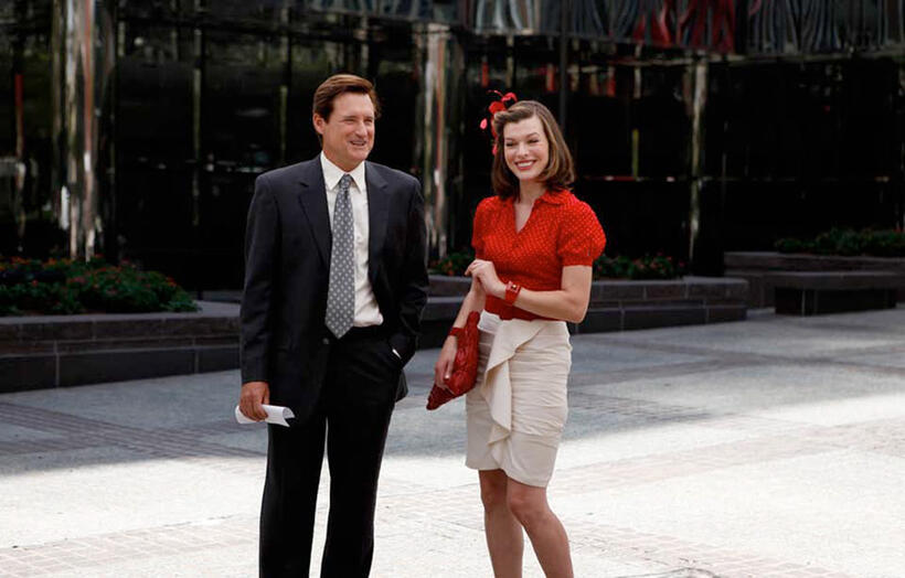 Bill Pullman and Milla Jovovich in "Bringing Up Bobby."