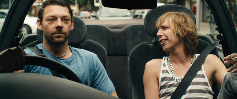 Richard Coyle and Bronson Webb in "Pusher."