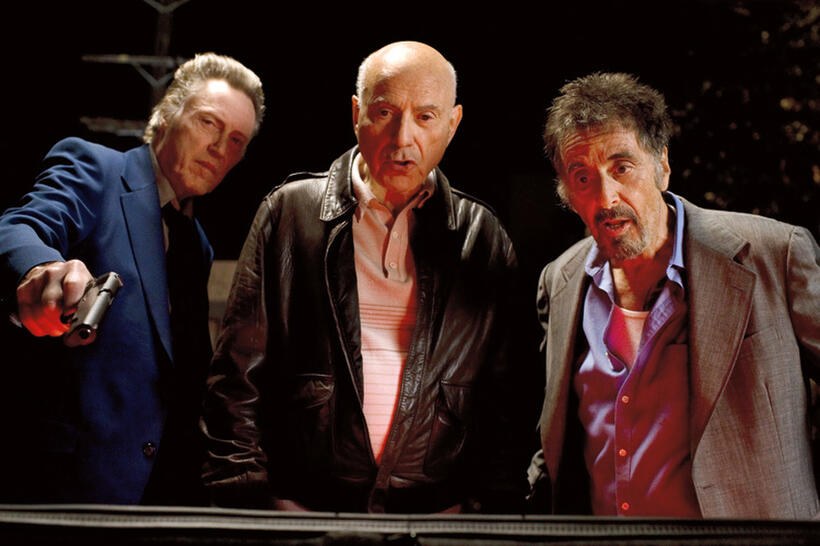 Christopher Walken as Doc, Alan Arkin as Hirsch and Al Pacino as Val in "Stand Up Guys."