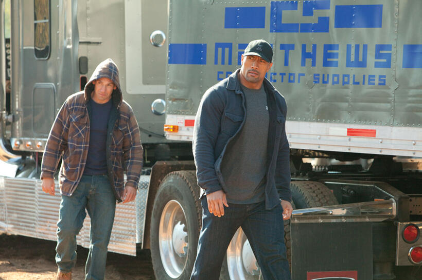 Jon Bernthal and Dwayne Johnson in "Snitch."